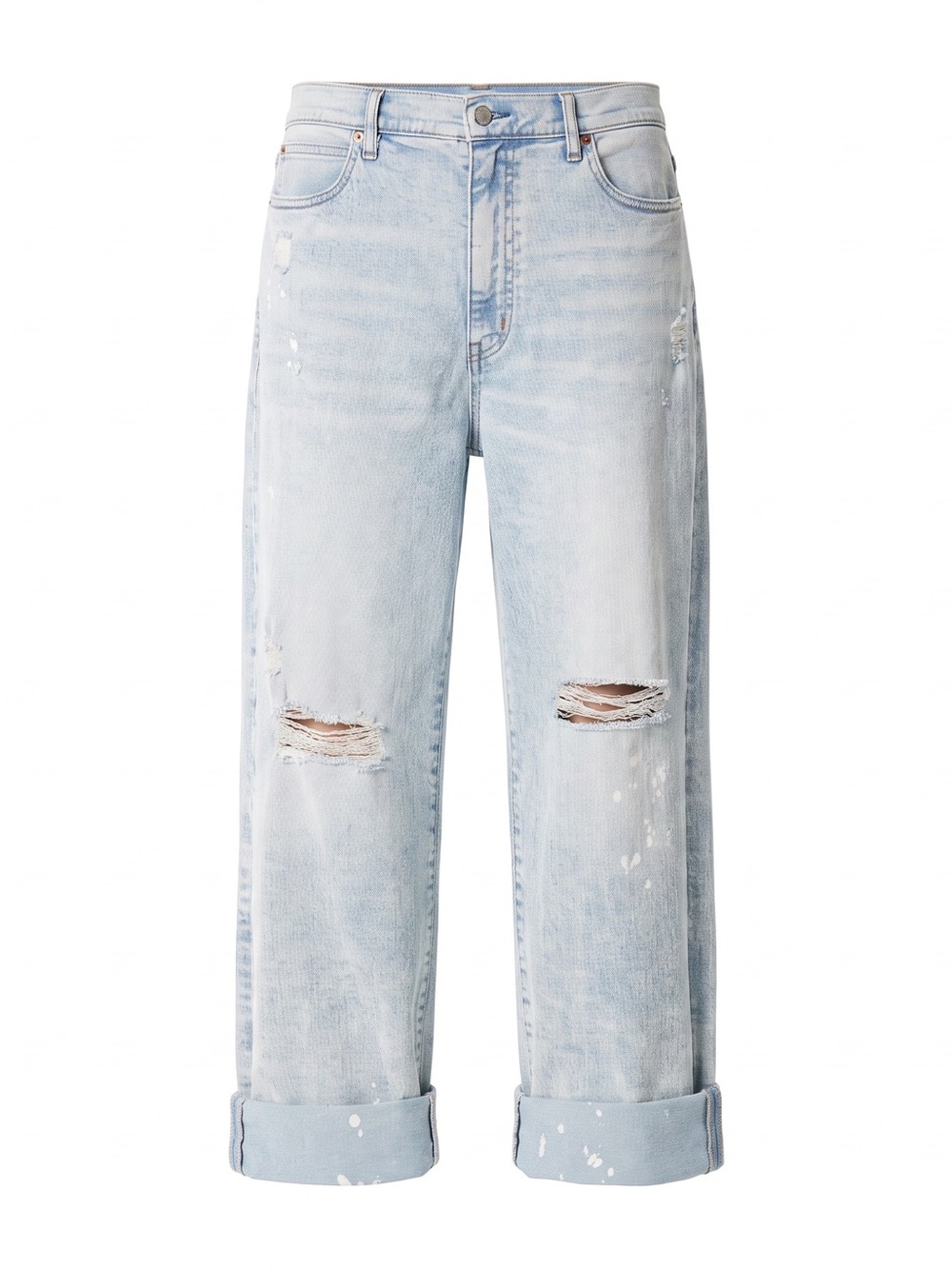 NWOT Jessica Simpson Light Blue Boyfriend Jeans with Distressed Knees size 18w